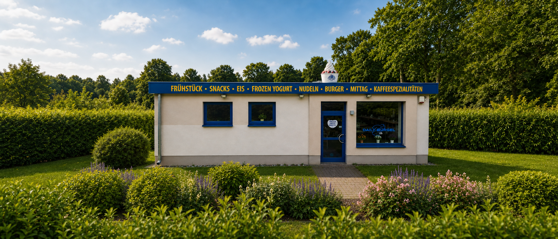 Café Daily Bürgel in Rathenow mit Terrasse und Außenbereich